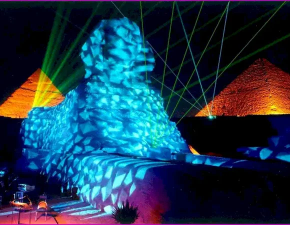 Pyramids of Giza sound and light show